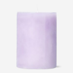 Rustic purple pillar candle - 8 cm - Image 2