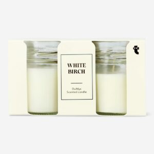 Scented candles with white birch fragrance - 2 pcs - Image 1