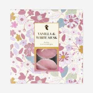 Scented tealight with white musk and vanilla fragrance - 18 pcs - Image 1
