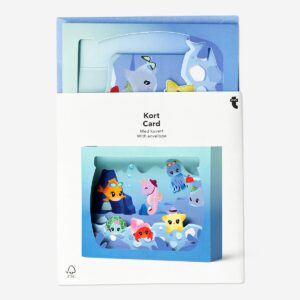 Sea creatures card with envelope - Image 1
