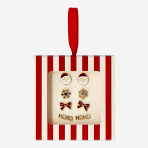 Set of Christmas earrings in giftbox - 4 pairs - Image 1