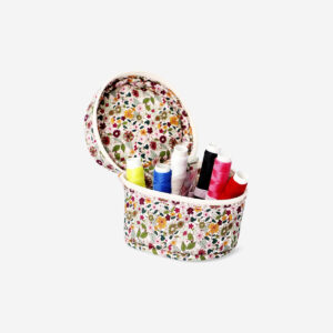 Sewing kit in floral bag - Image 1