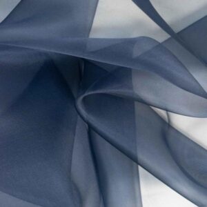 Silk Organza Fabric - Navy - Image 1
