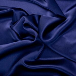 Silk Satin Fabric - Indigo - Image 1