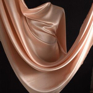 Silk Satin Fabric - Coral - Image 1