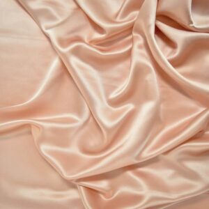 Silk Satin Fabric - Coral - Image 2