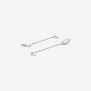 Silver dessert spoons with cowboy hats - 2 pcs - Image 3