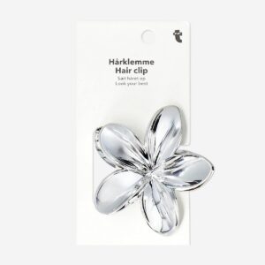 Silver flower hair clip - Image 1