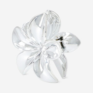 Silver flower hair clip - Image 3