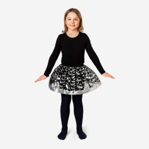 Skirt with silver bats for kids - 4 to 8 years