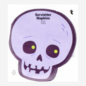 Skull shaped napkins - 16 pcs - Image 3