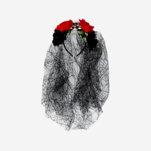 Skull with veil hairband - For adults