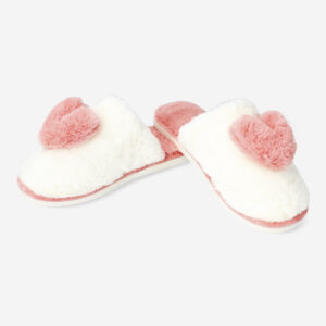 Slippers with big plush hearts - 36/38 - Image 1