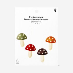Small felt mushrooms for hanging - 4 pcs - Image 2