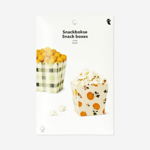Snack boxes with pumpkin and check print - 4 pcs - Image 3