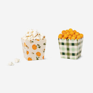 Snack boxes with pumpkin and check print - 4 pcs - Image 1