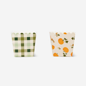Snack boxes with pumpkin and check print - 4 pcs - Image 2