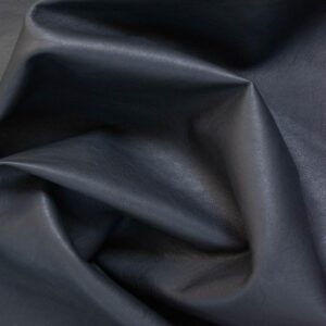 Soft Vegan Leather Fabric - Black - Image 2