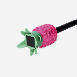 Solar lamp with pink pineapple topper - Image 2