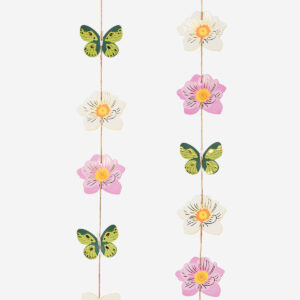 Spring garland with flowers and butterflies - 150 cm - Image 3