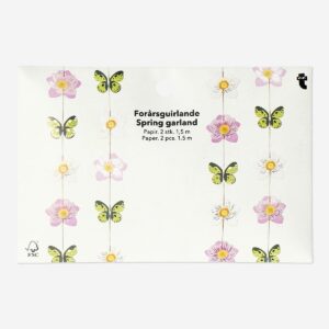 Spring garland with flowers and butterflies - 150 cm - Image 1