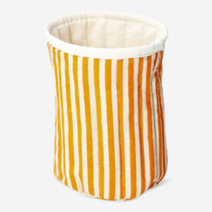 Storage basket with orange stripes - 17 cm - Image 3