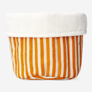 Storage basket with orange stripes - 17 cm - Image 2