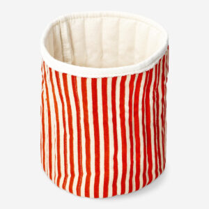 Storage basket with orange stripes - 20 cm - Image 3