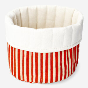Storage basket with orange stripes - 20 cm - Image 1