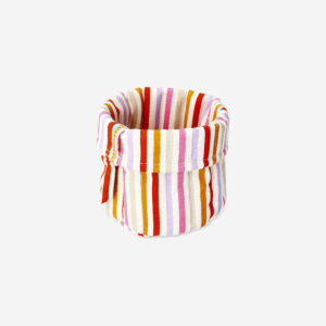 Storage basket with stripes - 17 cm - Image 1