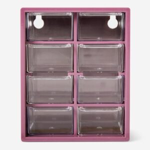 Purple Storage Box with 8 Drawers