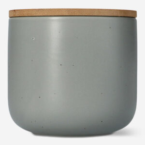 Grey stoneware storage jar - 9 cm - Image 2
