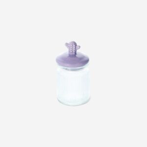Storage jar with purple cactus - 250 ml - Image 1