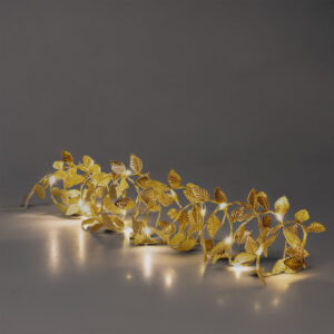String Lights with Golden Leaves - 228 cm - Image 3