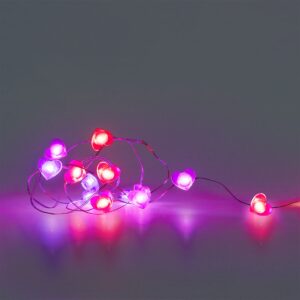String lights with pink hearts - 220 cm - Image 2