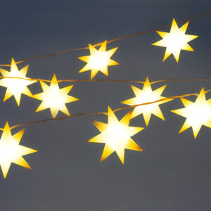 String lights with timer and paper stars - 285 cm - Image 3