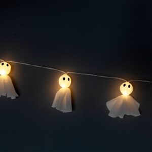 String lights with tulle ghosts - 10 pcs - Image 3