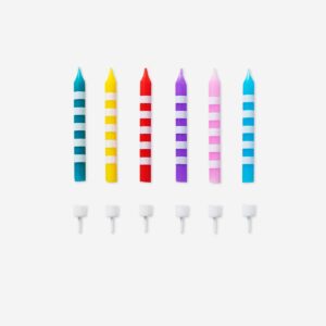 Striped cake candles. 12 pcs - Image 3