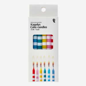 Striped cake candles. 12 pcs - Image 2