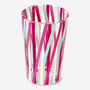 Striped drinking glass. 220 ml