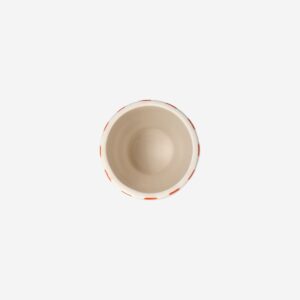 Striped orange flowerpot - Small - Image 3