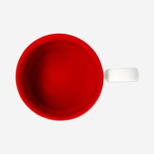 Stripy mug with red colour inside - 300 ml - Image 3