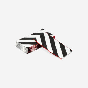 Stripy tissues with red border - 10 pcs - Image 3