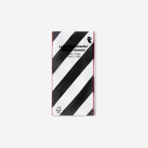 Stripy tissues with red border - 10 pcs - Image 1