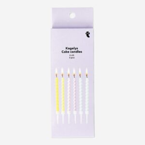 Swirly cake candles - 6 pcs - Image 1