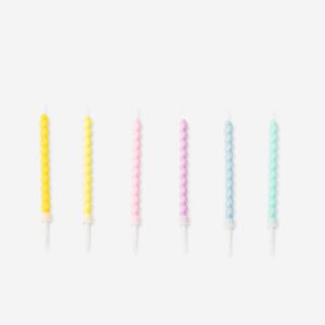 Swirly cake candles - 6 pcs - Image 2