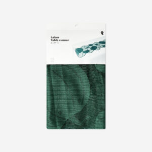 Green table runner with pumpkin print - Image 3
