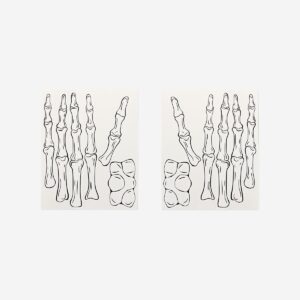 Temporary skeleton hand tattoos - 2 pcs - Image 2
