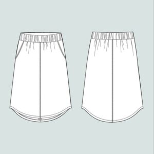 The Assembly Line A-LINE MIDI SKIRT PATTERN XS - L - Image 4