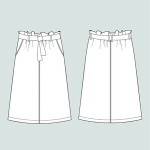 The Assembly Line A-LINE MIDI SKIRT PATTERN XS - L - Image 5
